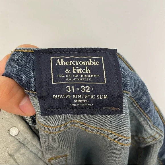 Abercrombie & Fitch Men's 31W 32L Rustin Athletic Slim Stretch Jeans - Picture 5 of 5